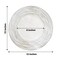 6 Round 13" White Rustic Wooden Plastic Charger Plates Rose Embossed Rim Party